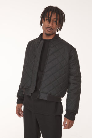 Waxed Cotton Bomber Jacket