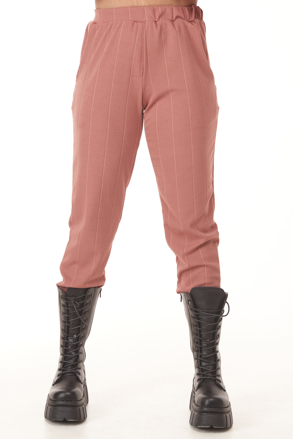 Ribbed relaxed trousers